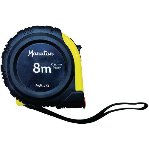 Zvinovacie metre Manutan Expert Ruban, čierne/žlté, 3 – 8 m