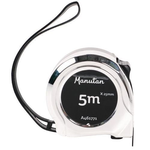 Zvinovacie metre Manutan Expert Ruban, strieborné, 2 – 5 m