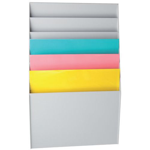Nástenný zásobník na dokumenty Paperflow, 6 priehradok