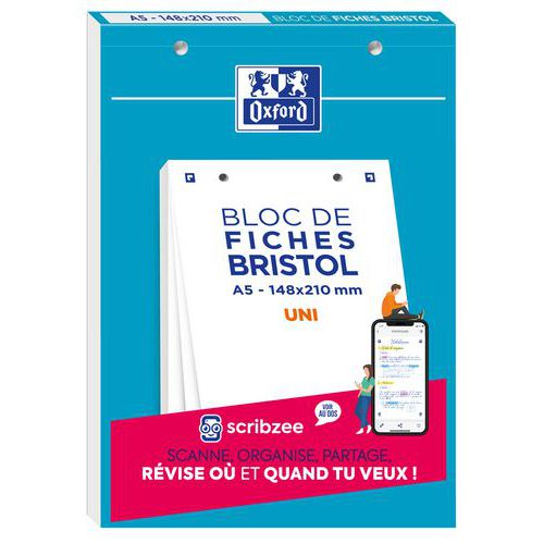 Kartotéčné lístky Oxford Bristol A5, čisté