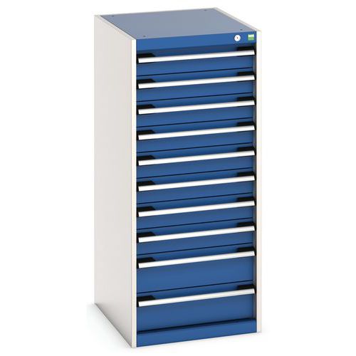Dielenské zásuvkové skrine Bott Cubio, 120 x 52,5 x 52,5-65 cm, 10 zásuviek