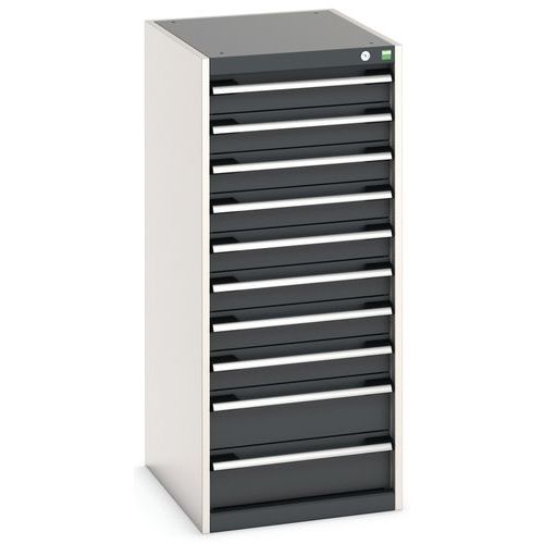 Dielenské zásuvkové skrine Bott Cubio, 120 x 52,5 x 52,5-65 cm, 10 zásuviek