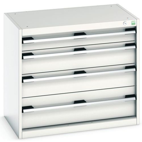 Dielenské zásuvkové skrine Bott Cubio, 70 x 80 x 52,5-75 cm, 4 zásuvky