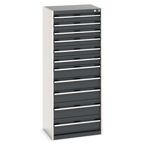 Dielenské zásuvkové skrine Bott Cubio, 160 x 65 x 52,5-75 cm, 11 zásuviek