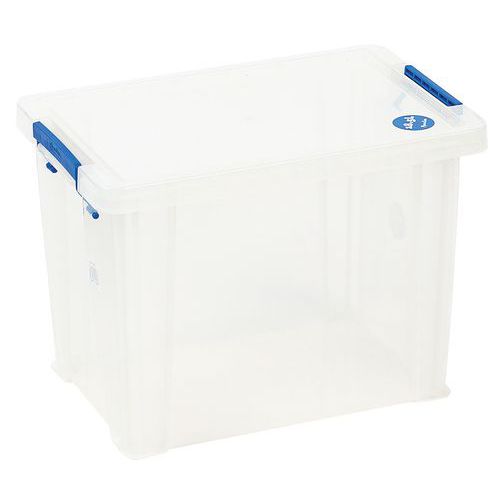 Plastové úložné boxy s vekom na klipsu Manutan Expert