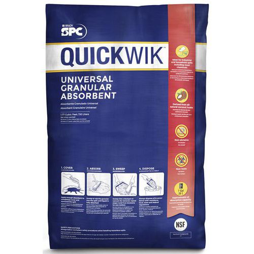Sypký sorbent Quickwik, sorpčná kapacita 26 l, balenie 9 kg