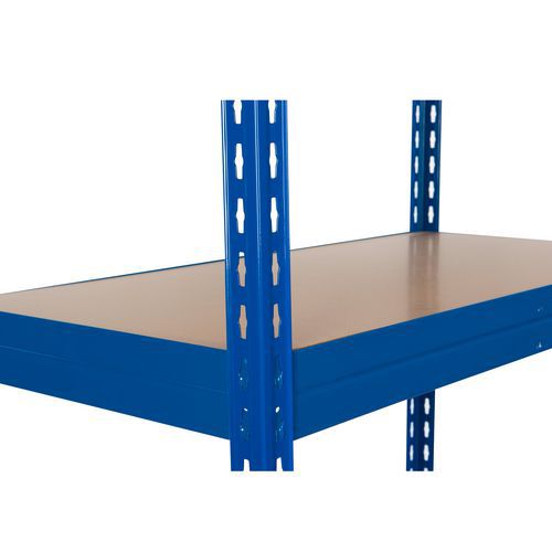 Prídavné drevovláknité police, 180 cm, 375 kg, modré