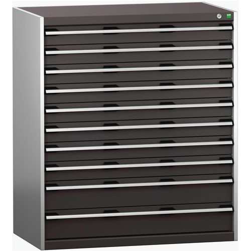 Dielenské zásuvkové skrine Bott Cubio 200, 120 x 105 x 65-75 cm, 10 zásuviek