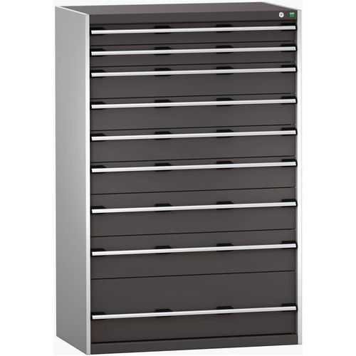 Dielenské zásuvkové skrine Bott Cubio 200, 160 x 105 x 65-75 cm, 9 zásuviek