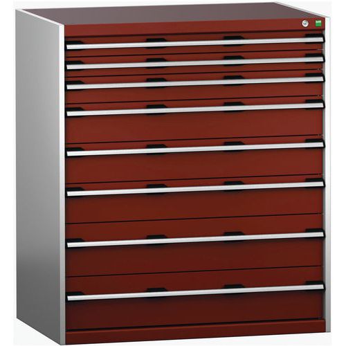 Dielenské zásuvkové skrine Bott Cubio 200, 120 x 105 x 65-75 cm, 8 zásuviek