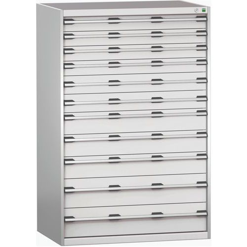 Dielenské zásuvkové skrine Bott Cubio 200, 160 x 105 x 65-75 cm, 11 zásuviek