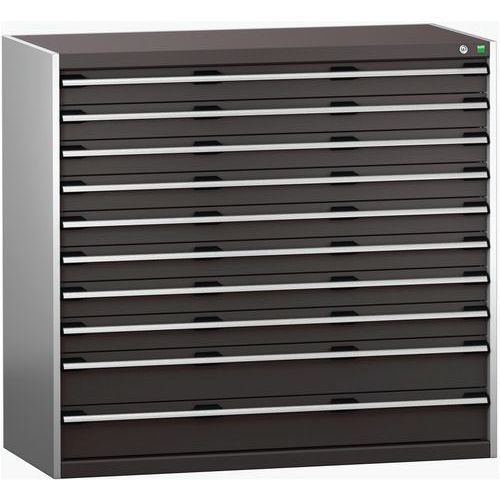 Dielenské zásuvkové skrine Bott Cubio 200, 120 x 130 x 65-75 cm, 10 zásuviek