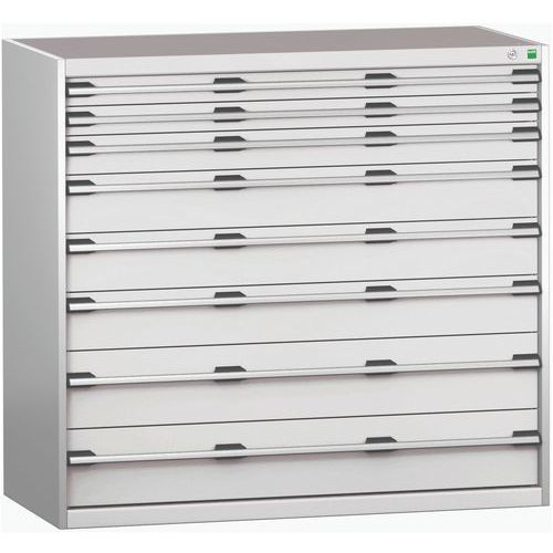 Dielenské zásuvkové skrine Bott Cubio 200, 120 x 130 x 65-75 cm, 8 zásuviek