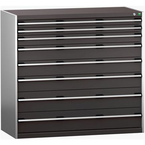 Dielenské zásuvkové skrine Bott Cubio 200, 120 x 130 x 65-75 cm, 8 zásuviek