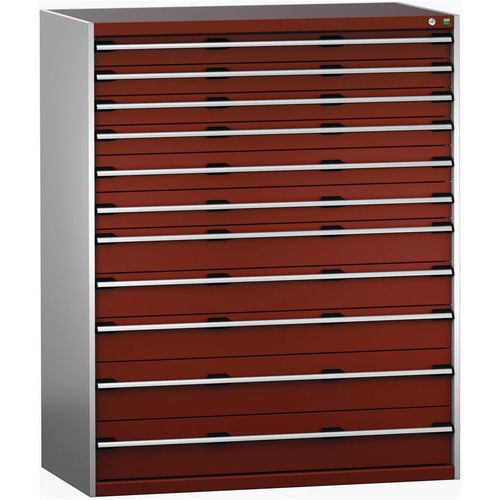 Dielenské zásuvkové skrine Bott Cubio 200, 160 x 130 x 65-75 cm, 11 zásuviek