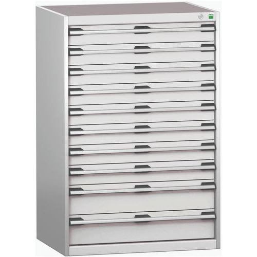 Dielenské zásuvkové skrine Bott Cubio 200, 120 x 80 x 65-75 cm, 10 zásuviek