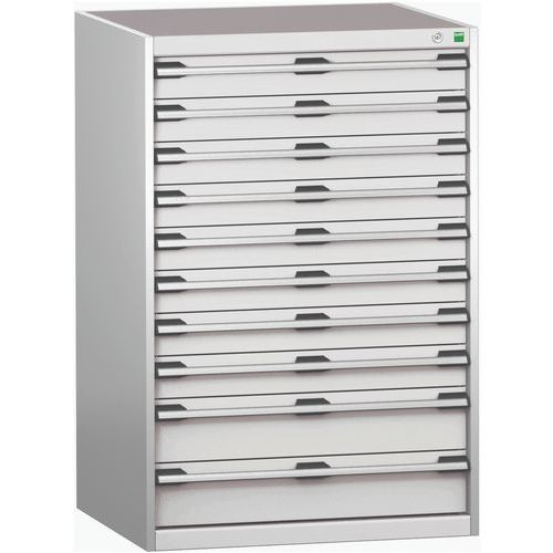 Dielenské zásuvkové skrine Bott Cubio 200, 120 x 80 x 65-75 cm, 10 zásuviek