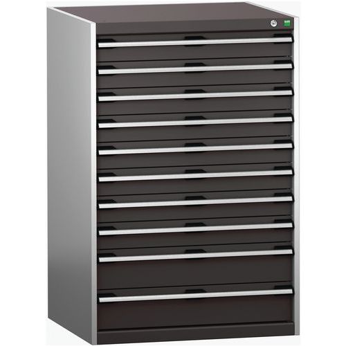 Dielenské zásuvkové skrine Bott Cubio 200, 120 x 80 x 65-75 cm, 10 zásuviek
