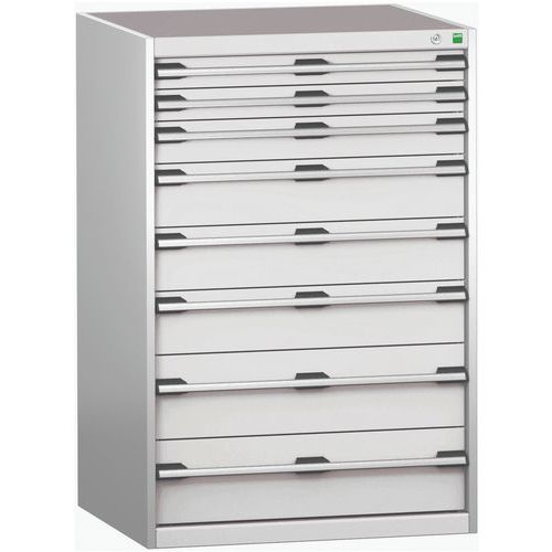 Dielenské zásuvkové skrine Bott Cubio 200, 120 x 80 x 65-75 cm, 8 zásuviek