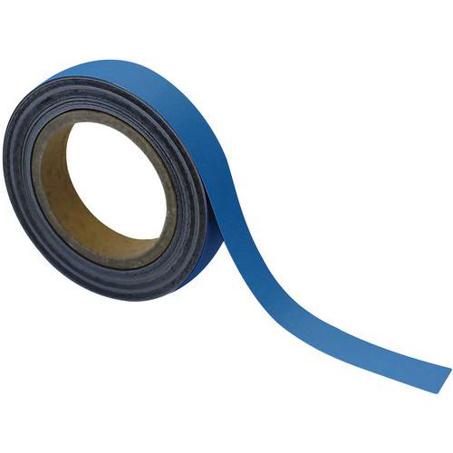 Magnetické pásky na regály Manutan Expert, 10 m, modré