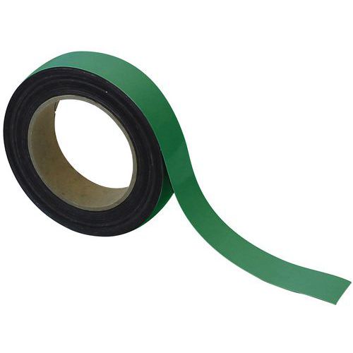 Magnetické pásky na regály Manutan Expert, 10 m, zelené