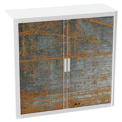 Kovové spisové skrine s roletou, 104 x 110 x 41,5 cm