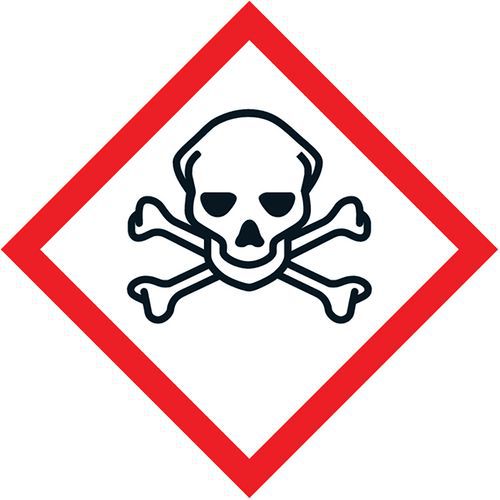 Výstražné CLP tabuľky Manutan Expert - Toxické, samolepiace Výstražné CLP tabuľky Manutan Expert - Toxické, samolepiace