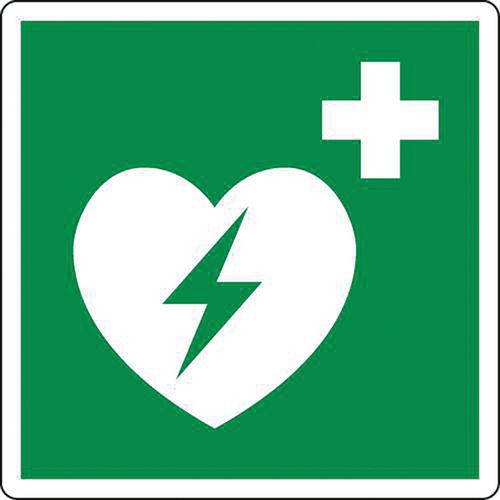 Bezpečnostné tabuľky Manutan Expert - Defibrilátor, samolepiace fólie Bezpečnostné tabuľky Manutan Expert - Defibrilátor, samolepiace fólie