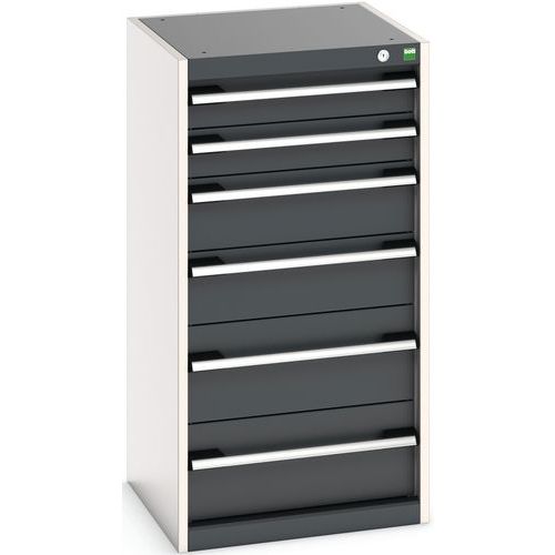 Dielenské zásuvkové skrine Bott Cubio, 100 x 52,5 x 52,5-65 cm, 6 zásuviek