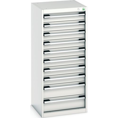 Dielenské zásuvkové skrine Bott Cubio, 120 x 52,5 x 52,5-65 cm, 10 zásuviek