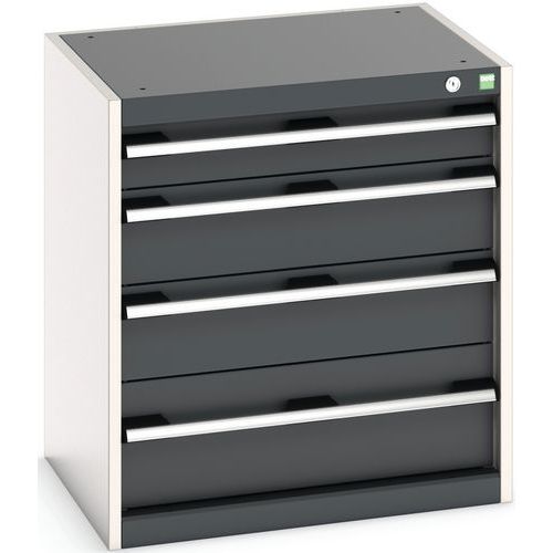 Dielenské zásuvkové skrine Bott Cubio, 70 x 65 x 52,5-75 cm, 4 zásuvky