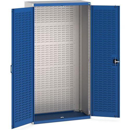 Dielenské skrine s perfo panelmi pre držiaky na boxy/boxy
