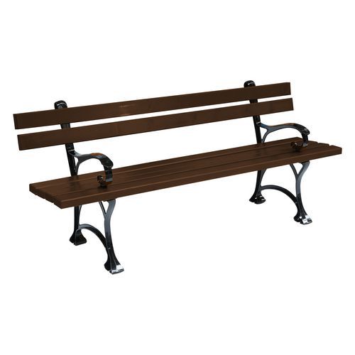 Parkové lavičky Ornamental s operadlom a podrúčkami