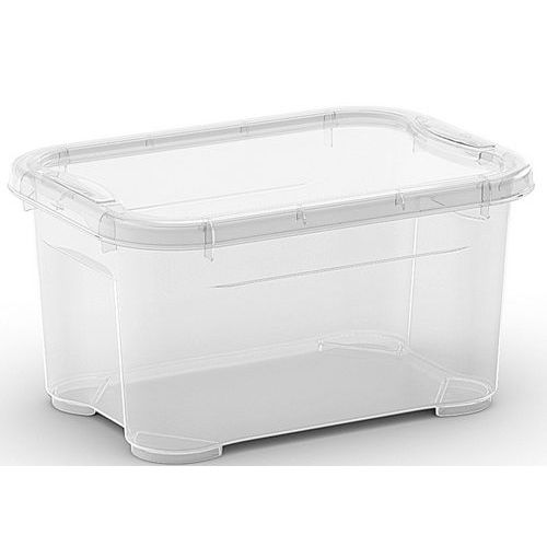 Plastové úložné boxy s vekom, priehľadné
