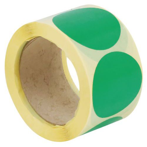 Samolepiace značkovacie kolieska Manutan Expert, priemer 60 mm, 500 ks na rolku