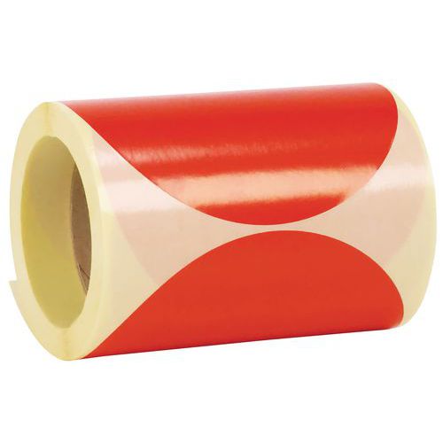 Samolepiace značkovacie kolieska Manutan Expert, priemer 150 mm, 250 ks na rolku
