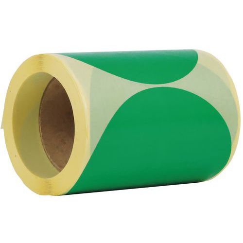 Samolepiace značkovacie kolieska Manutan Expert, priemer 150 mm, 250 ks na rolku
