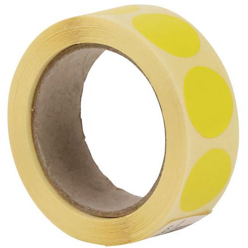Samolepiace značkovacie kolieska Manutan Expert, priemer 20 mm, 500 ks na rolku