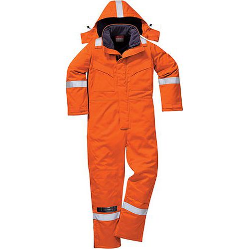 Nehorľavá antistatická kombinéza Winter, oranžová