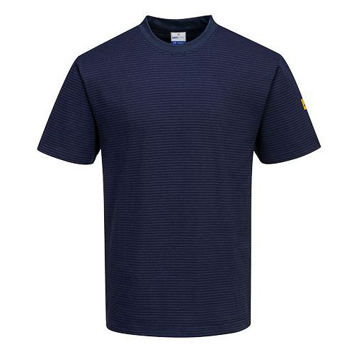 Tričko s krátkym rukávom Anti-Static ESD, tmavo modrá