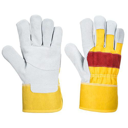 Klasické Chrome Rigger rukavice, červená/žltá