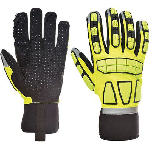 Bezpečnostné rukavice bez podšívky, žltá
