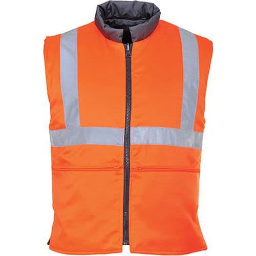 Reflexná vesta obojstranná Bodywarmer RIS, oranžová