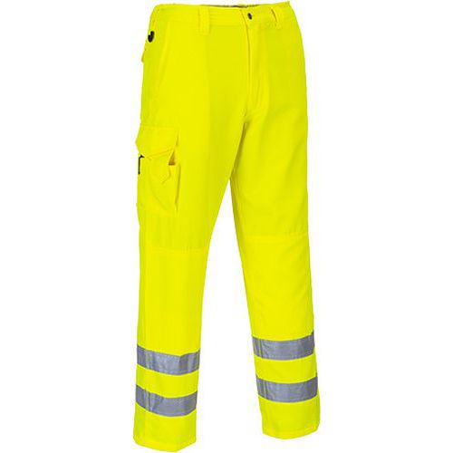 Reflexné nohavice Combat Hi-Vis, predĺžené, žlté