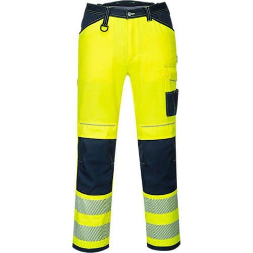 PW3 Hi-Vis Pracovné nohavice, modrá/žltá