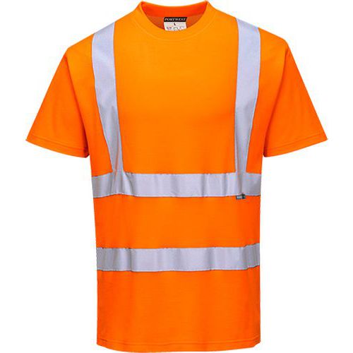 Bavlnené komfortné tričko s krátkym rukávom, oranžová