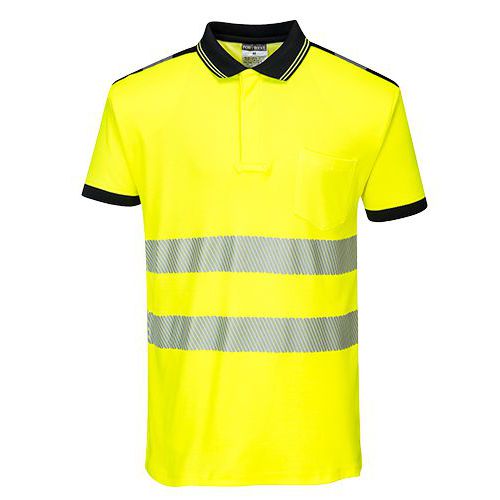 PW3 Hi-Vis Polo-tričko, čierna/žltá