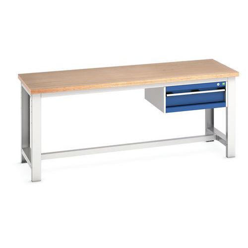 Pracovné stoly Bott Cubio, multiplex, 1 zásuvka, šírka 200 cm
