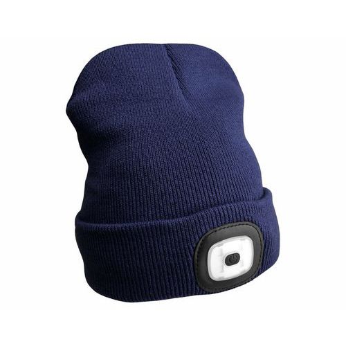 Čiapka s čelovkou 180lm, nabíjacia, USB, univerzálna veľkosť, bavlna / PE, SIXTOL