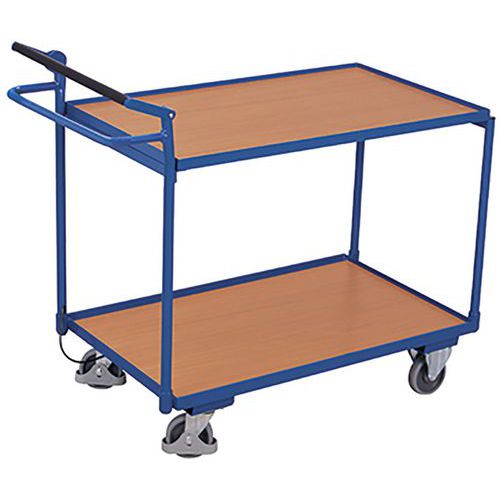 Policové vozíky s ručnou brzdou, 2 police, do 250 kg, 117,5 x 62,5 x 104,5 cm